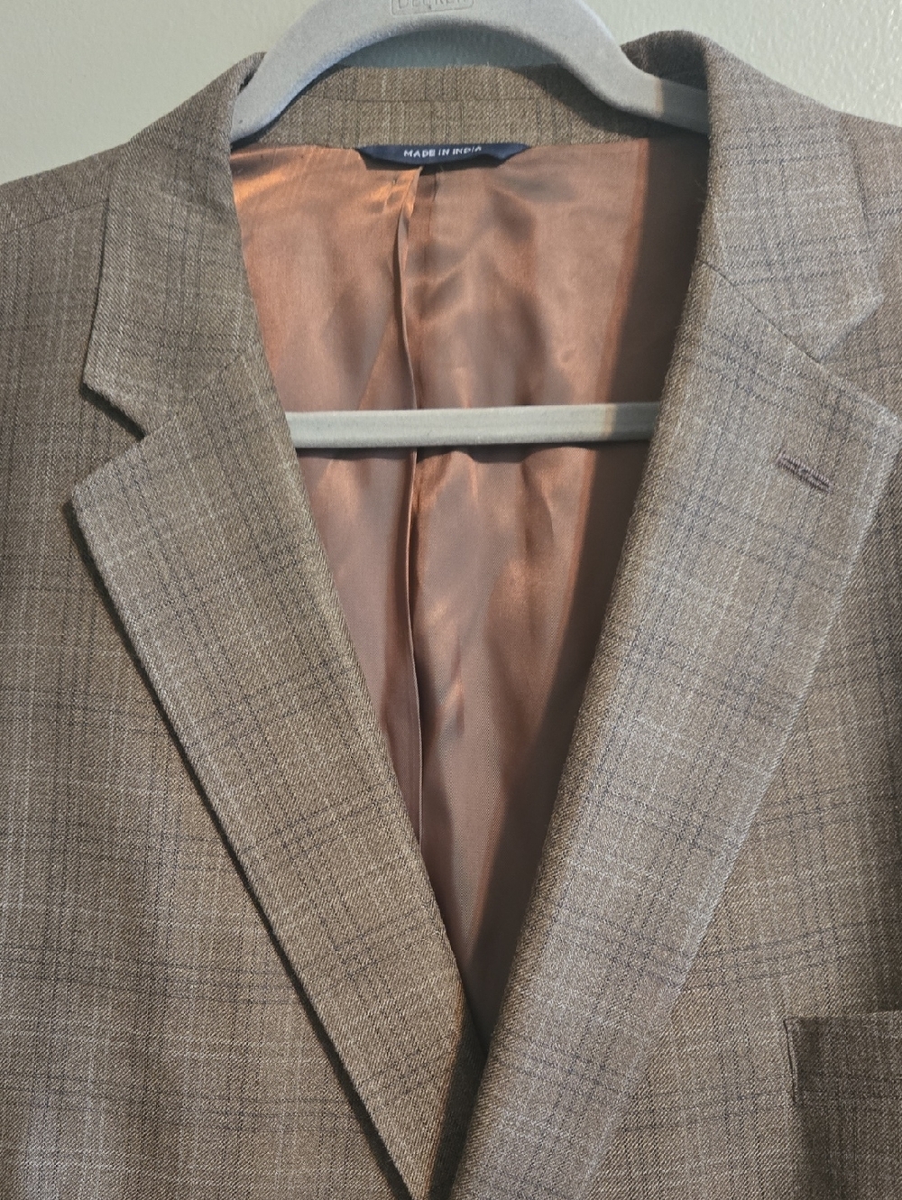 Ralph Ralph Lauren Mens Silk Wool Blend Blazer 52R Brown Professional Office